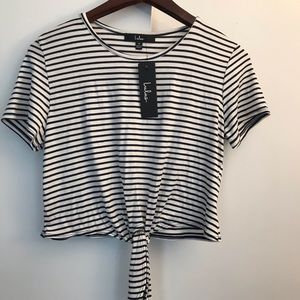 Lulus Striped Crop Top